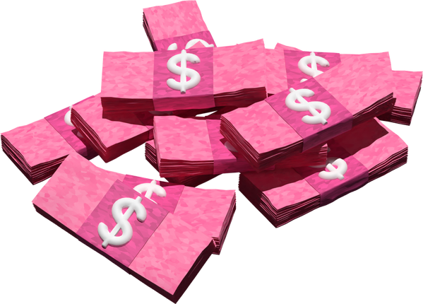 Pink Scattered Paper Money Dollar